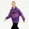 Purple Spray Hoodie Men | Flocked + Spray + Rhinestone | Streetwear | B2B Wholesale