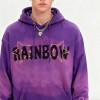 Purple Spray Hoodie Men | Flocked + Spray + Rhinestone | Streetwear | B2B Wholesale