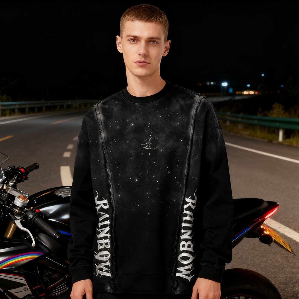 Black Galaxy Sweatshirt Men
