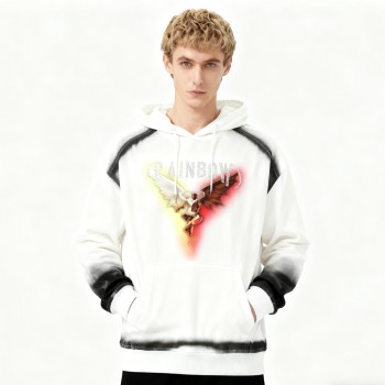 Men's Street DTG Hoodie | Spray + Rhinestone + DTG | Street Fashion | Clothing Manufacturer