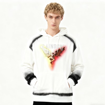 Men's Street DTG Hoodie | Spray + Rhinestone + DTG | Street Fashion | Clothing Manufacturer