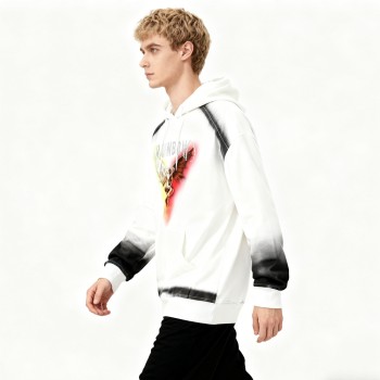 Men's Street DTG Hoodie | Spray + Rhinestone + DTG | Street Fashion | Clothing Manufacturer