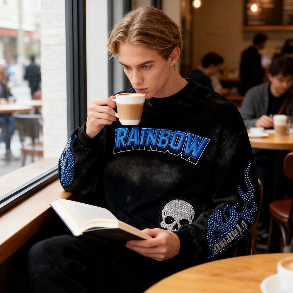 Skull Flame Hoodie Men