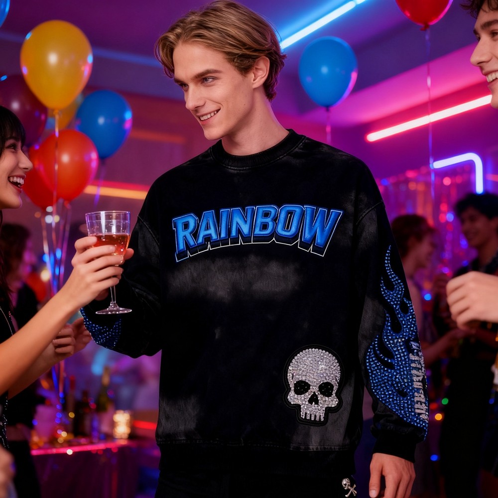 Skull Flame Hoodie Men