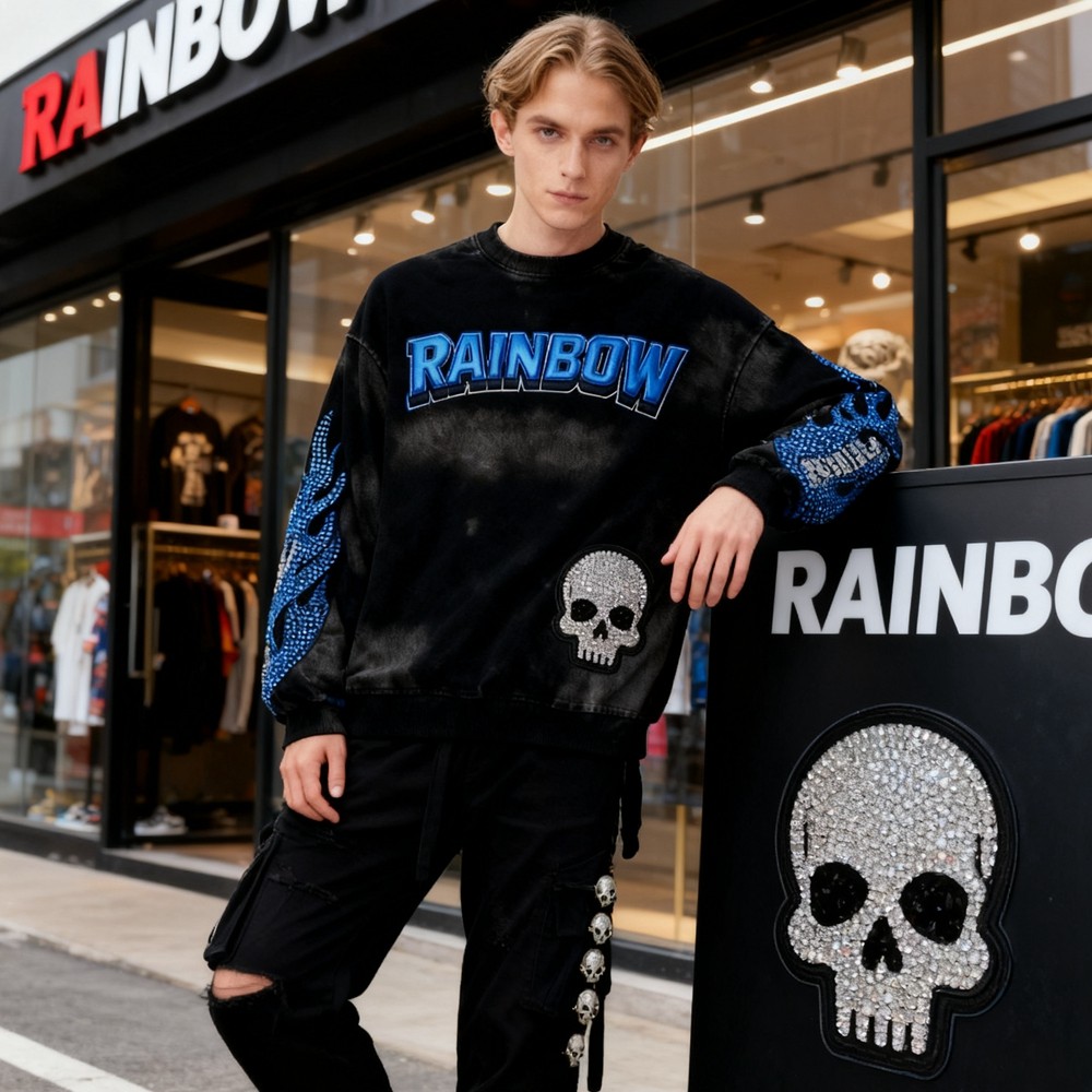 Skull Flame Hoodie Men