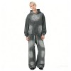Men's Acid Wash Hooded SweatSuits | Acid Washed + Spray + Rhinestone | Streetwear Manufacturer