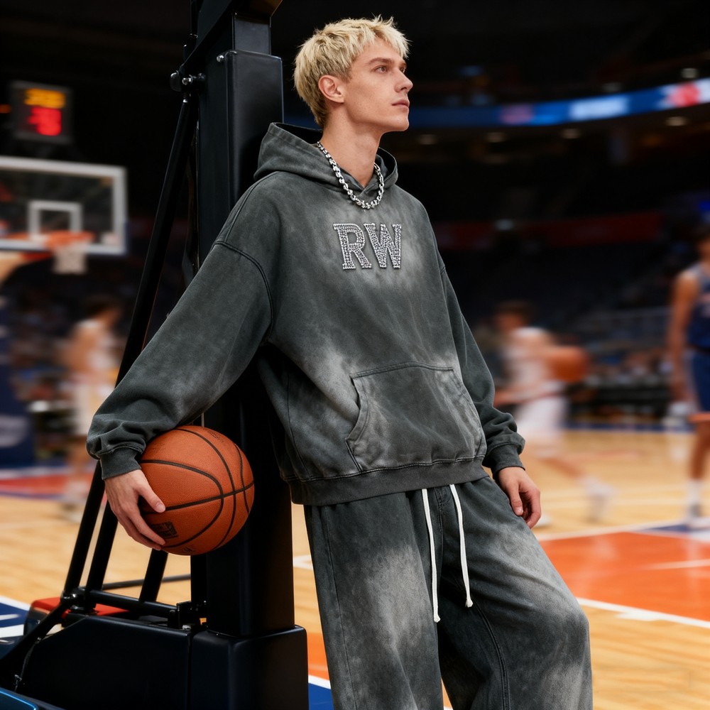 Men's Acid Wash Hooded SweatSuits