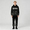 Acid Wash Hoodie Set Men | 100% Cotton | Wash + Spray+ Rhinestone | OEM Streetwear