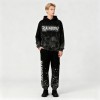 Acid Wash Hoodie Set Men | 100% Cotton | Wash + Spray+ Rhinestone | OEM Streetwear