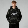 Starry Night Rhinestone Hoodie Men | 100% Cotton | Spray + Rhinestone | B2B Wholesale