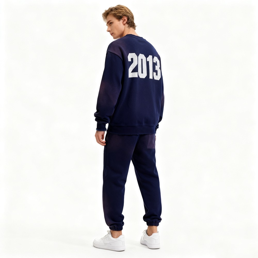 Rhinestone Tracksuit Men