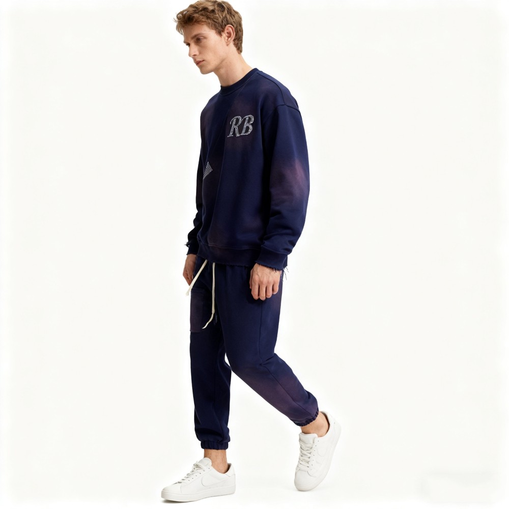 Rhinestone Tracksuit Men