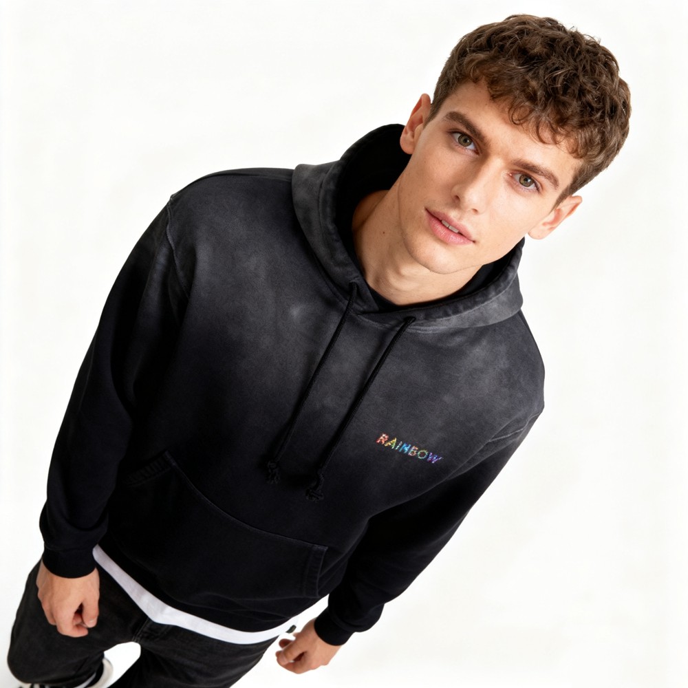 Men's Rhinestone Hooded Hoodie