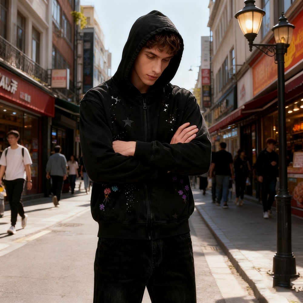 Men's Embroidered Hoodie