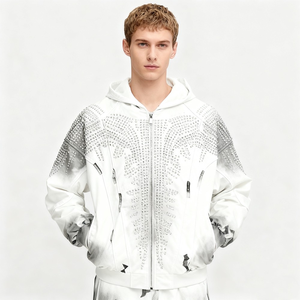 Vintage Acid Wash Hoodie Men