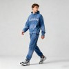 Men's Vintage Washed Hoodie Set | Acid Wash + Rhinestone | Street Fashion | B2B Wholesale