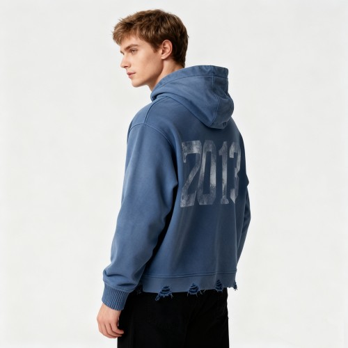 Men's Vintage Washed Hoodie Set | Acid Wash + Rhinestone | Street Fashion | B2B Wholesale