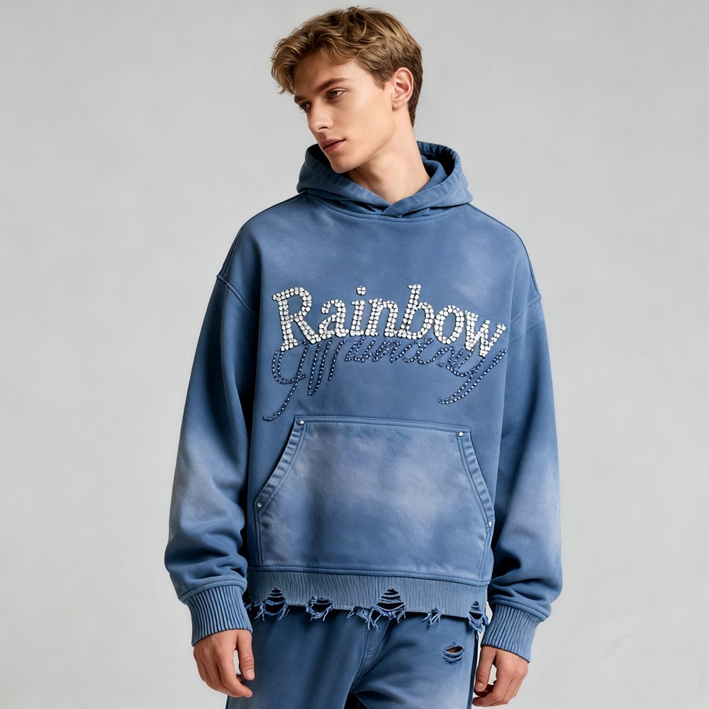 Men's Vintage Washed Hoodie Set