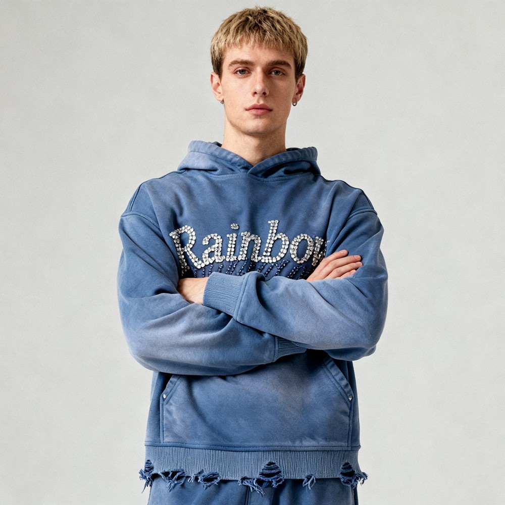 Men's Vintage Washed Hoodie Set