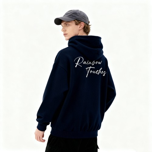 Custom Fleece Hoodie | Premium Cotton | Screen Print | Pearl Embellished | Brand Logo