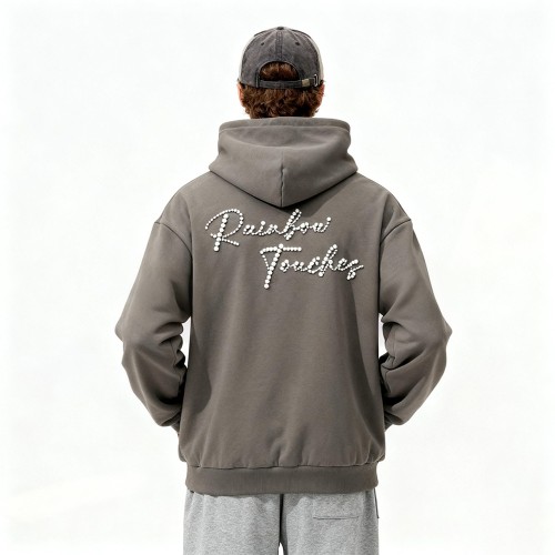 Custom Fleece Hoodie | Premium Cotton | Screen Print | Pearl Embellished | Brand Logo