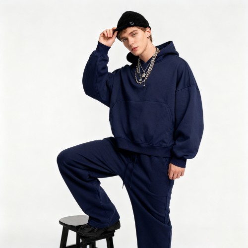 Oversized Hoodie | Boxy Fit | Cropped Style | Curved Pocket | Raglan Sleeves | Custom Streetwear Manufacturer