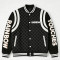 Custom Men's Embroidered Jacket|Quilted Black Varsity Jacket with Towel Embroidery | Streetwear Manufacturer