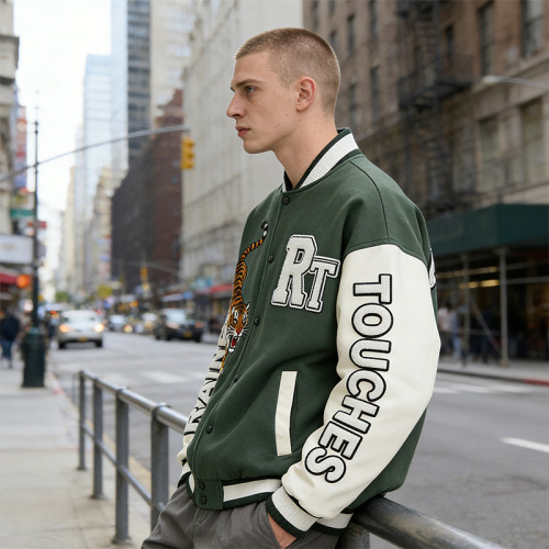 Custom Embroidered Varsity Jacket | RT Design | Rainbow Touches | Custom Streetwear Manufacturer