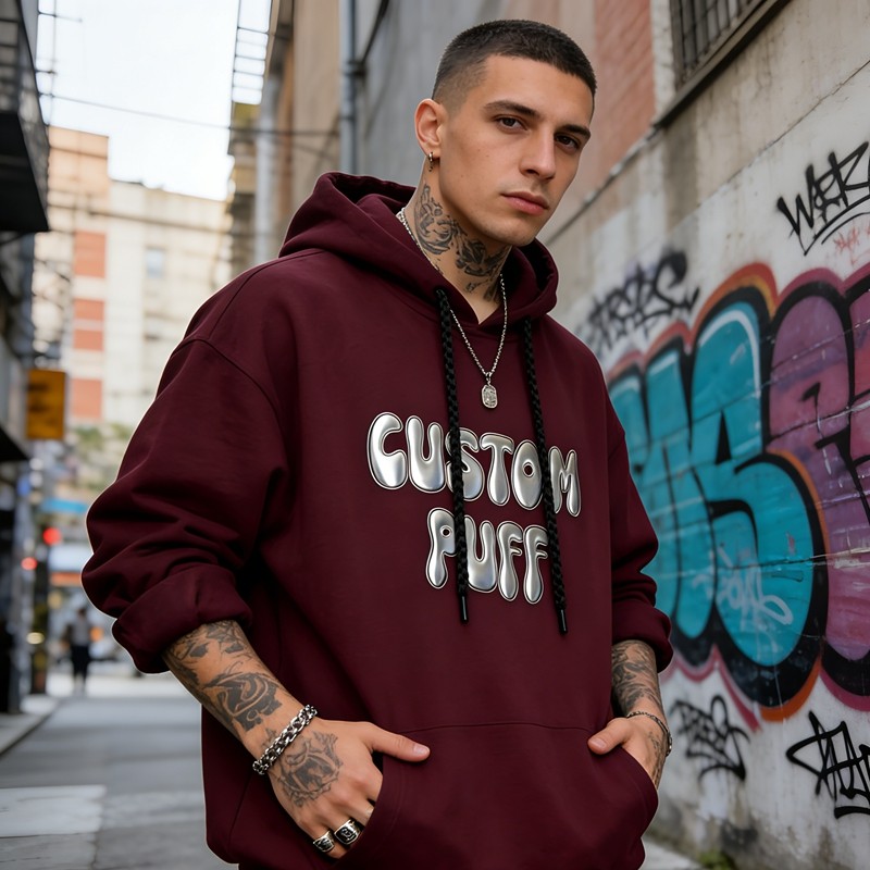 Custom Foam Print Hoodie