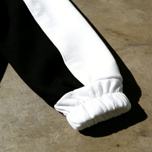 Black-White Contrast Puff Print Hoodie | Urban Fashion | Custom Streetwear Manufacturer