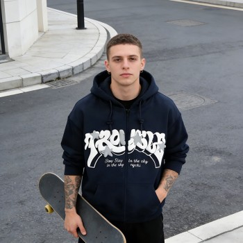 3D Puff Print & Embroidery Hoodie | Trendy Streetwear Outerwear | OEM Streetwear