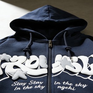 3D Puff Print & Embroidery Hoodie | Trendy Streetwear Outerwear | OEM Streetwear