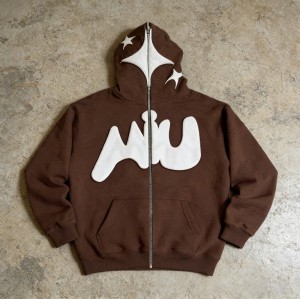 Zip-Up Puff Print Hoodie | Urban Streetwear Jacket | Custom Streetwear Manufacturer