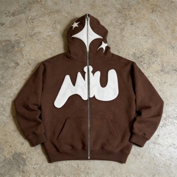 Zip-Up Puff Print Hoodie | Urban Streetwear Jacket | Custom Streetwear Manufacturer