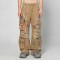 Custom Men's Distressed Splatter Paint Cargo Pants | Vintage Wide-Leg Jeans | OEM Streetwear