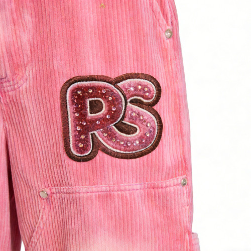 Oversized Ripped Pants with Patchwork | Spray Paint & Rhinestone | Custom Streetwear Manufacturer