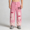 Oversized Ripped Pants with Patchwork | Spray Paint & Rhinestone | Custom Streetwear Manufacturer