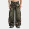 Custom Men's Distressed Patchwork Trousers | Spray Paint & Embroidery Design | OEM Streetwear