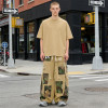 Custom Men's Patchwork Cargo Pants | Ripped & Abraded Design | Embroidered Patches | OEM Streetwear