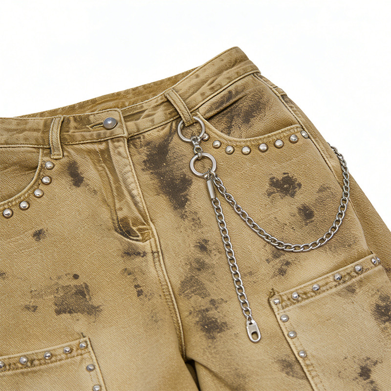 Distressed Cargo Pants