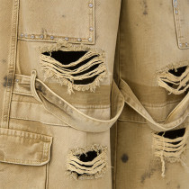 Distressed Cargo Pants | Splatter Dye & Ripped Design | Custom Streetwear Manufacturer