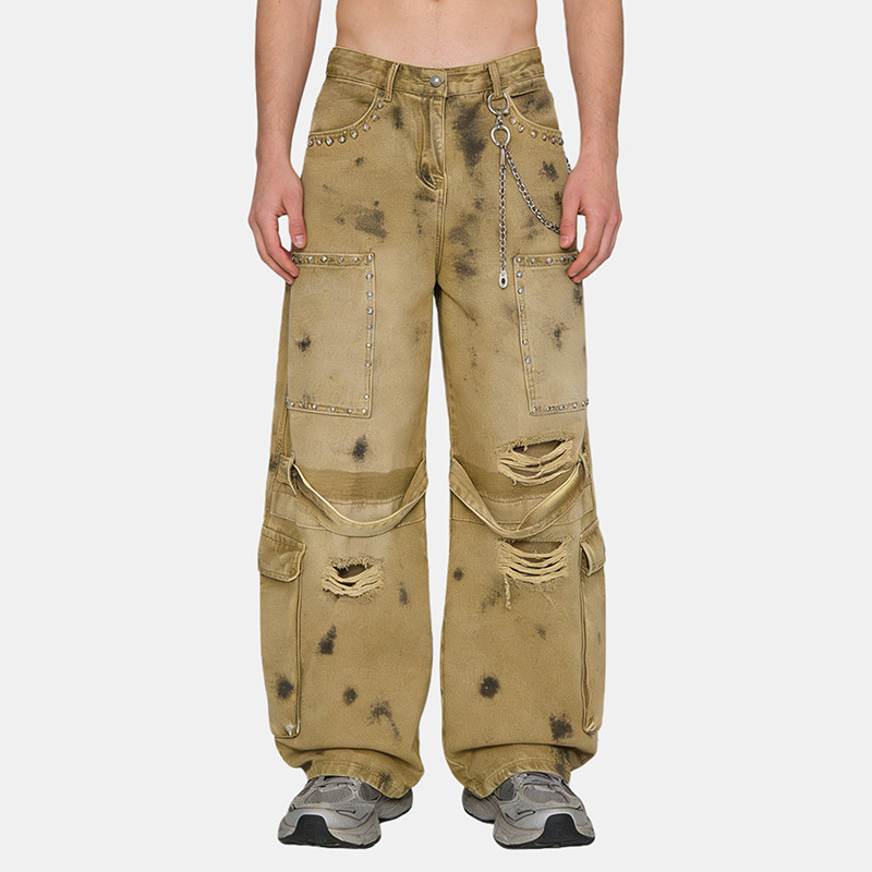 Distressed Cargo Pants