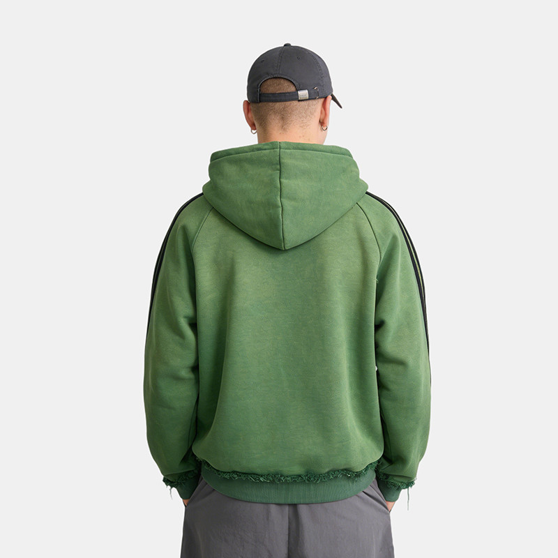 Green Washed Hooded Sweatshirt