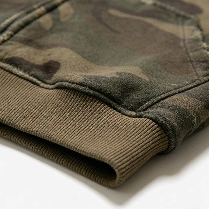 Distressed Camouflage Hoodie