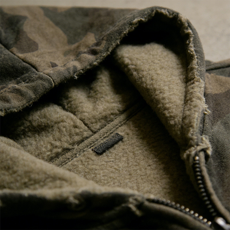 Distressed Camouflage Hoodie