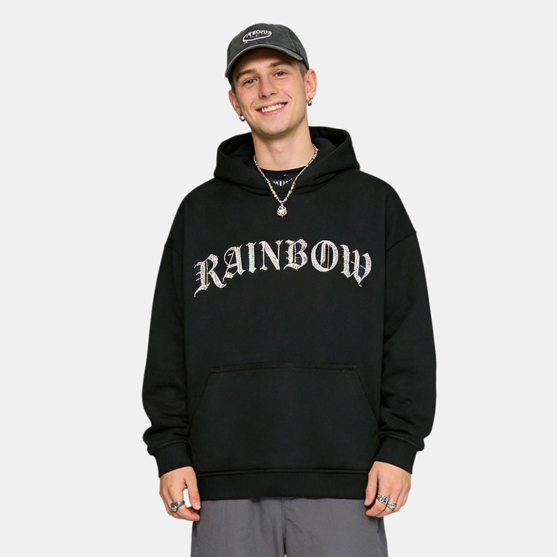 Rainbow Gothic Text Hoodie
