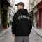 Gothic Text Rhinestone Print Hoodie | Classic Black | Custom Streetwear Manufacturer