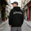 Rainbow Gothic Text Hoodie | Classic Black | Distressed Print Style | Custom Streetwear Manufacturer