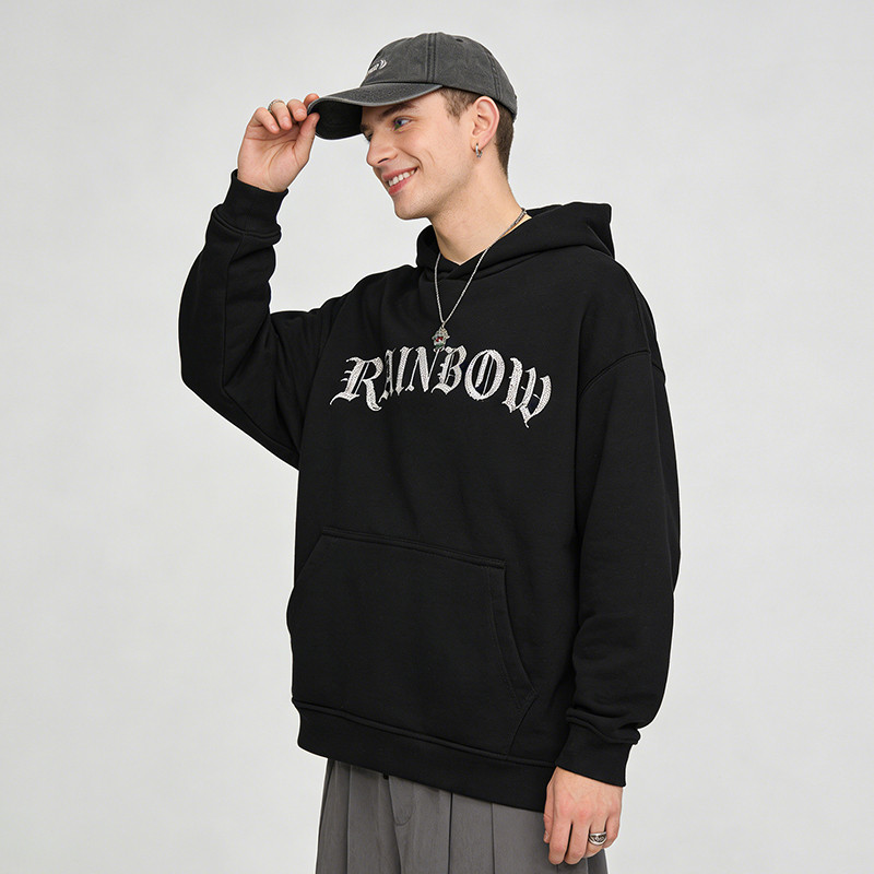 Rainbow Gothic Text Hoodie