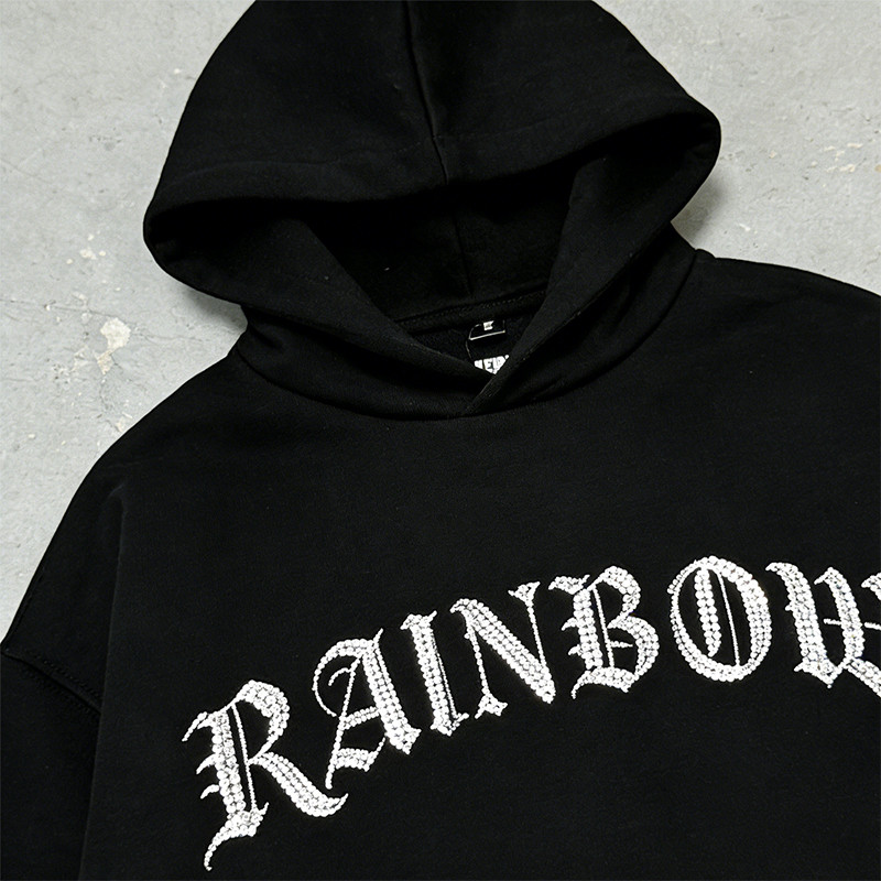 Rainbow Gothic Text Hoodie